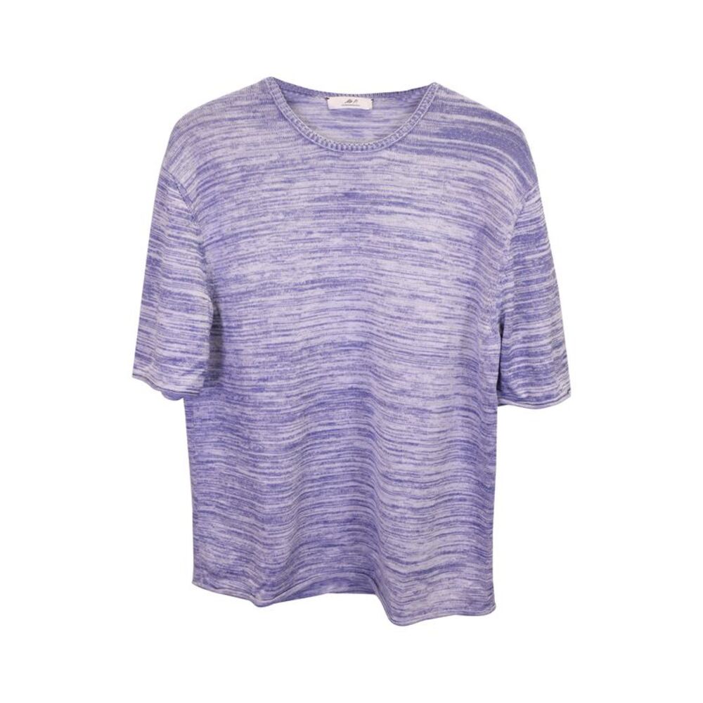 Mr. P Striped T-shirt in Light Blue Cotton